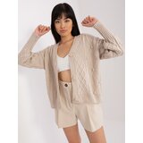 Fashion Hunters Light beige sweater with large buttons Cene