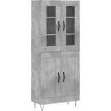 vidaXL Visoka komoda betonsko siva 69,5x34x180 cm inženirski les, (20955528) | Shoptok.si