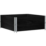 Maison Chic Vrtno korito - Greda - Cvetlični Lonec črno 100x100 cm trdna borovina, (21790147) | Shoptok.si