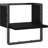 Maison Chic Stenska polica - Viseča Polica s prečko črna 30x25x30 cm, (21793514) Cene