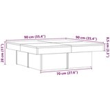 vidaXL Stol za kavu Artisan hrast 90x90x28 cm izrađeno drvo | shoptok.hr