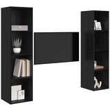 vidaXL Komplet TV omaric 2 pcs Črna 37 x 37 x 142,5 cm Konstruiran les, (5000132134) | Shoptok.si
