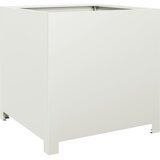 Maison Chic Vrtno korito - Greda - Cvetlični Lonec bela 50x50x50 cm jeklo, (21790249) | Shoptok.si