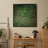  Slika - Gustav Klimt – Gartenlandschaft mit Bergkuppe 60x60 U crnom drvenom okviru | shoptok.hr