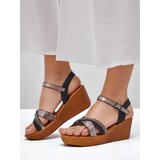Resti Women's wedge sandals with rhinestones and glitter Glittera Cijene