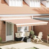 vidaXL Retraktilna tenda večbarvno 400 × 300 cm Tkanina, kovina | Shoptok.si