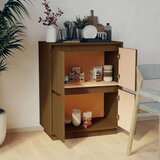  Komoda smeđa boja meda 60 x 34 x 75 cm od masivne borovine | shoptok.hr