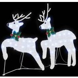 vidaXL LED jelene 2 pcs Hladno belo 45 x 19 x 65 cm blago | Shoptok.si