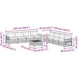  Set vanjskih sofa 9 kom. Bijela i antracit Poliester 79 x 79 x 37 cm | shoptok.hr