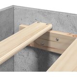  Okvir kreveta boja betona 200x200 cm od konstruiranog drva | shoptok.hr