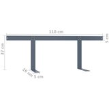  Naslon za sofu od paleta svjetlosivi 110 cm željezni | shoptok.hr