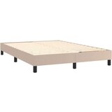  Krevet s oprugama i madrac cappuccino 140x190cm od umjetne kože | shoptok.hr