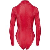 Cottelli Snakeskin Long Sleeve Body 2644444 Red S | Shoptok.si