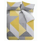 Catherine Lansfield žuto-siva posteljina 200x135 cm Larsson Geo | shoptok.hr
