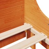 Posteljni okvir brez vzmetnice vošč. rjav 200x200 cm borovina, (21608882) | Shoptok.si
