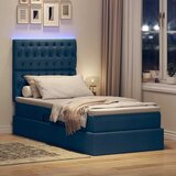  LED krevet za pohranu s madracem Plava 100 x 200 cm Tkanina | shoptok.hr