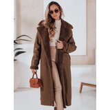 DStreet Płaszcz zimowy damski CHICFROST długi brązowy skórzany | shoptok.hr