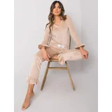 RUE PARIS Pyjamas-RV-PI-7394.23X-beige