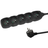 ELK208K Power strip 5GN /3M Black