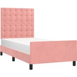  Okvir za krevet s uzglavljem ružičasti 80x200 cm baršunasti | shoptok.hr
