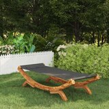  Viseča mreža 100x188,5x44 cm trden ukrivljen les antracitna | Shoptok.si