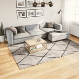 vidaXL Čupavi moderni tepih s visokim vlaknima bež antracit 200x280 cm Cijene