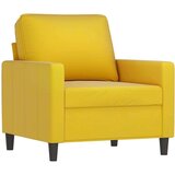  Fotelja s tabureom žuta 60 cm baršunasta | shoptok.hr