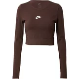 Nike Sportswear Majica 'Emea' smeđa / bijela