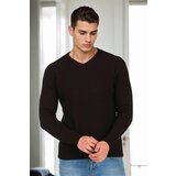 Dewberry 41878 V Neck Mens Sweater-BLACK Cijene