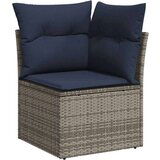  Vrtna garnitura - 6-dijelni set vrtnih sofa od poliratana s jastucima sivi - Siva 1 | shoptok.hr