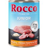 Rocco Junior 6 x 400 g - Pileća srca + riža + kalcij Cijene