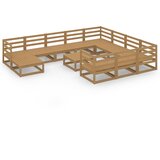  The Living Store Vrtna sedežna garnitura 12-delna trdna borovina - Vrtna Sedežna Garnitura, (21461869) | Shoptok.si