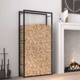 vidaXL Stalak za drva za ogrjev mat crni 80 x 28 x 154 cm čelični | shoptok.hr
