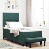  Krevet s opruga kutije Tamnozelena 200 x 90 cm Baršun | shoptok.hr