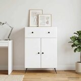  Kreveta Bijela visokog sjaja 66 x 34,5 x 90 cm Slike