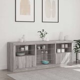  Komoda z LED lučkami siva sonoma 181,5x37x67 cm | Shoptok.si