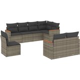 vidaXL 8-dijelni set vrtnih sofa od poliratana s jastucima sivi | shoptok.hr