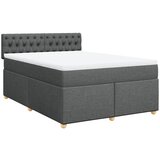 Maison Chic Box spring postelja - Vzmetna postelja z vzmetnico temno siva 160x200 cm blago SL17862, (21894562) | Shoptok.si