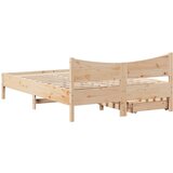 vidaXL Okvir kreveta s ladicama 160x200 cm od masivne borovine | shoptok.hr
