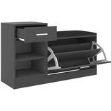 vidaXL Klupa za cipele siva 94,5 x 31 x 57 cm od iverice | shoptok.hr