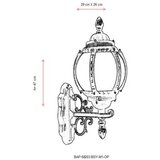 Opviq Vanjska zidna lampa BAP-68203-BSY-M1-OP, 47 cm, E27, 40W, IP65, Crna | Eponuda.ba
