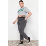 Trendyol Curve Gray High Waist Elastic Waist Mom Jeans | Eponuda.ba