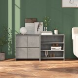  2-dijelna komoda siva boja betona od konstruiranog drva | shoptok.hr
