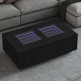  Stolić za kavu s beskonačnim LED svjetlima crni 116x69x40 cm | shoptok.hr