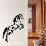 Wallxpert metalni zidni ukras 5078, konj u propinjanju, 33 x 76 cm, crni | Eponuda.com