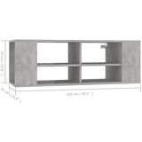  Zidni TV ormarić boja betona 102 x 35 x 35 cm konstruirano drvo | shoptok.hr
