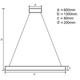  LED prigušiva luster na sajli LED/80W/230V 3000-6500K + daljinski upravljač | Eponuda.com