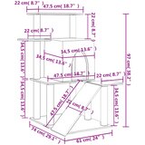  Penjalica za mačke sa stupovima za grebanje tamnosiva 97 cm | Eponuda.com