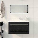 Ormarić za umivaonik crni hrast 80x38,5x48 cm Konstruirano drvo | shoptok.hr