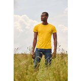 Fruit Of The Loom Yellow Iconic Combed Cotton T-shirt Cene